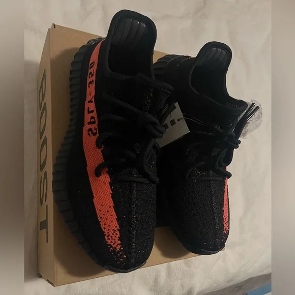 Yeezy 350 core black red